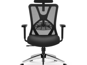 Ticova Ergonomic Office Chair - High Back Desk Chair with Adjustable Lumbar Support, Headrest & 3D Armrest - 130°Rocking Mesh Computer Chair